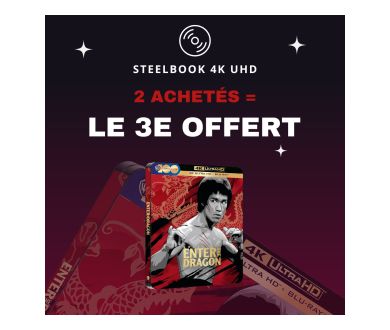 [JUSQU'AU 4 Décembre] 2 achetés = le 3ème offert sur les éditions 4K Ultra HD Blu-ray