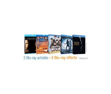 MAJ : 3 Blu-Ray achetés = 2 offerts sur Amazon.fr