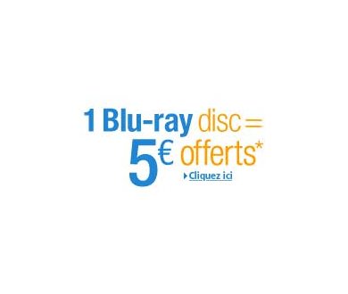 5 euros remboursés à l'achat d'un Blu-Ray Disc sur Amazon.fr