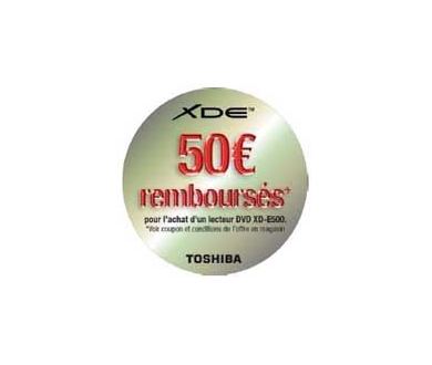 50 euros offerts par Toshiba sur le XD-E500