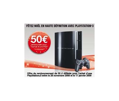 50 euros offerts sur la Playstation 3 + 50 euros supplémentaires avec Amazon