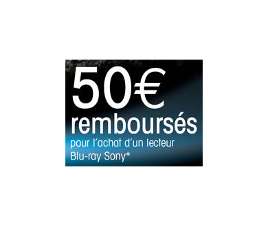 50 euros remboursés sur les lecteurs Blu-Ray Sony