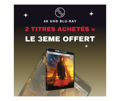 [JEUDI 14 NOVEMBRE] 2 achetés = le 3ème offert sur les éditions 4K Ultra HD Blu-ray