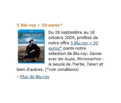 Bon Plan : Amazon contre-attaque avec 5 Blu-Ray = 50 euros