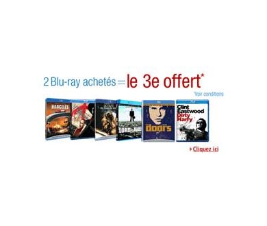 Bon Plan Blu-Ray chez Amazon : 1+1=3 !