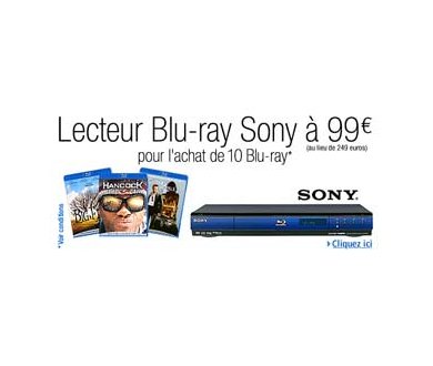 Excellent plan : Le lecteur Blu-Ray Sony BDP-S350 à 99 euros !