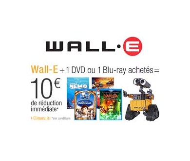 Opération Blu-Ray Wall-E : 10 euros remboursés