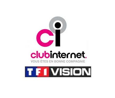 TF1 Vision disponible également sur Club Internet