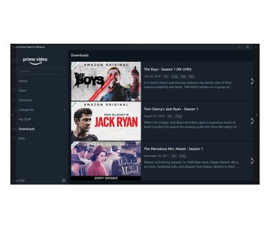 Amazon Prime Video : Une application officielle Windows 10 avec un mode hors-ligne