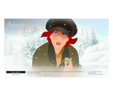 Anastasia (1997) aperçu en 4K UHD Dolby Vision sur les plateformes VOD