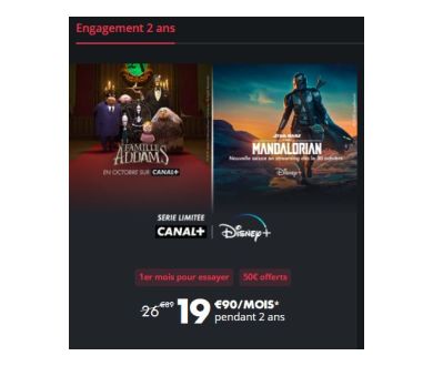 Canal+ avec Disney+ disponible à 19.90 euros par mois en série limitée