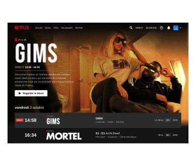 Direct : Des programmes désormais diffusés en Live sur Netflix France