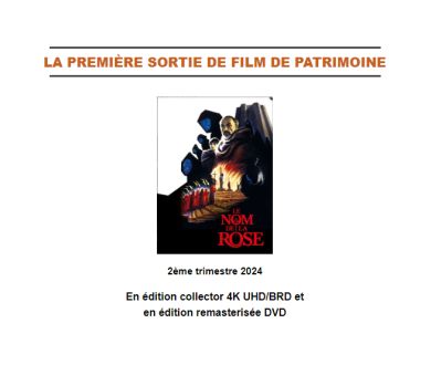 Le Nom de la Rose (1986) : Restauration 4K et édition Ultra HD Blu-ray courant 2024