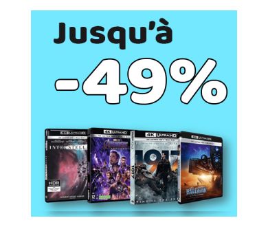 TOP : 4K Ultra HD Blu-ray : Jusqu'à -49% sur une large sélection !