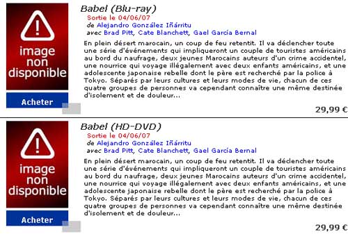 Babel en HD-DVD et Blu-Ray