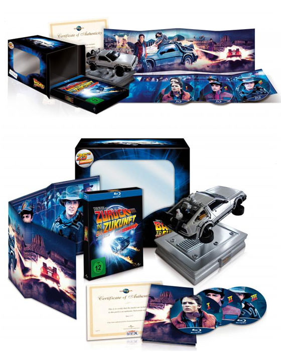 Trilogie Retour vers le Futur : visuels du coffret Delorean